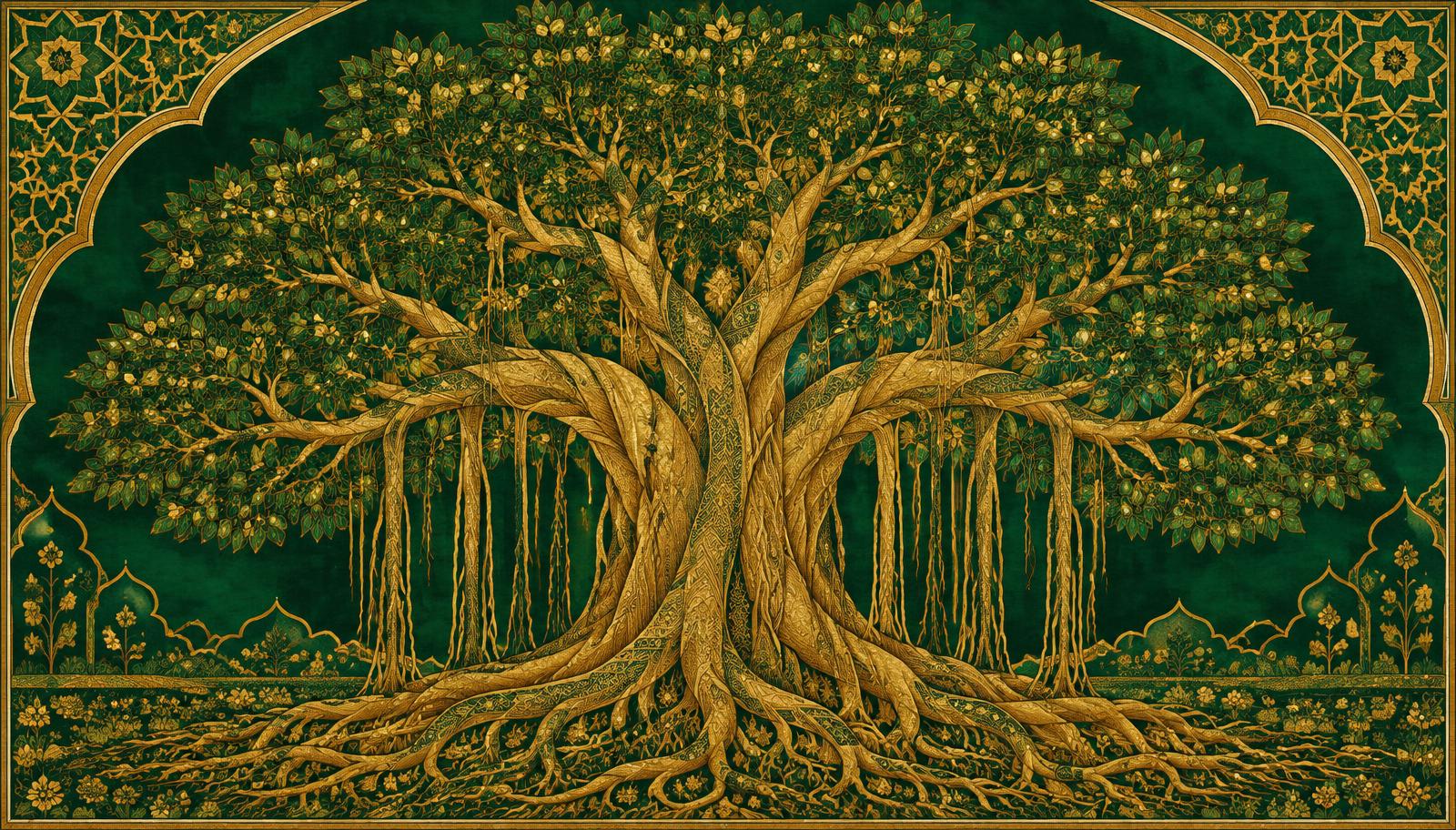 Golden heritage tree